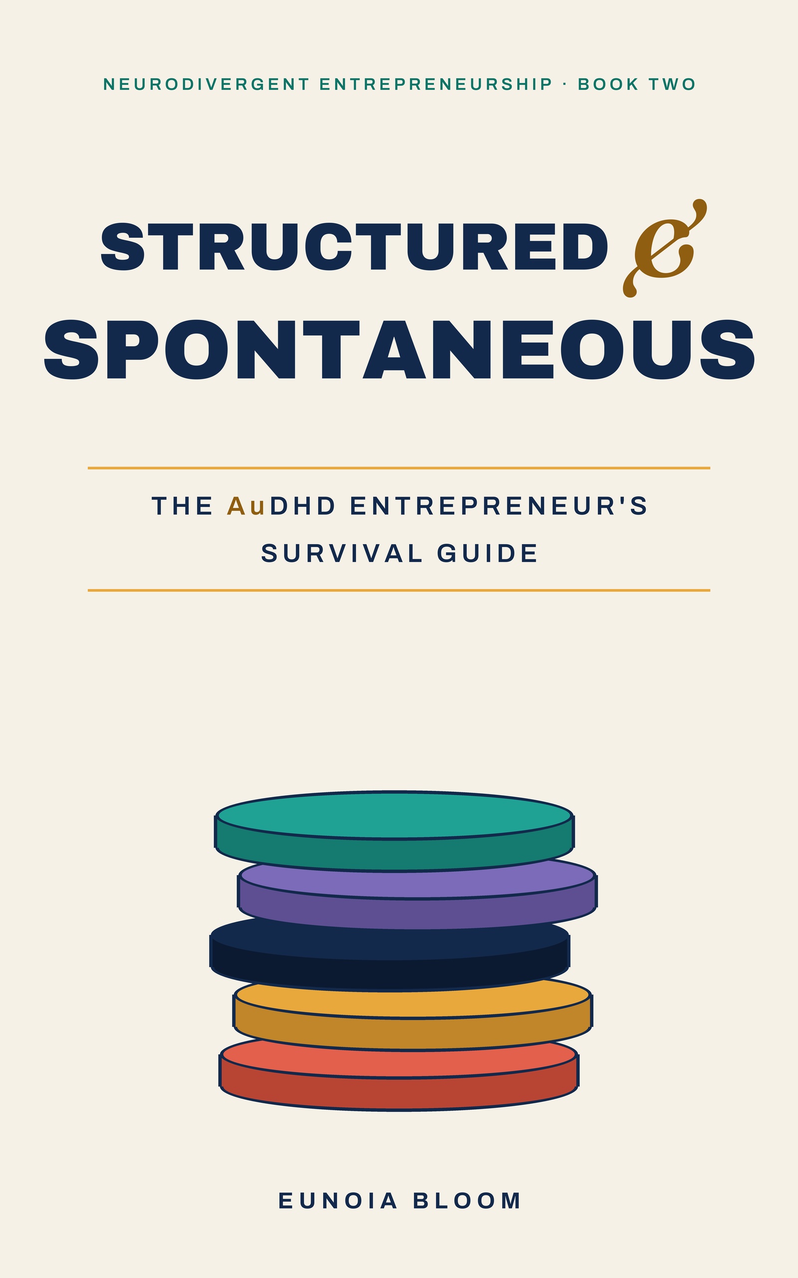 Cover of Structured and Spontaneous: The AuDHD Entrepreneur's Survival Guide by Eunoia Bloom
